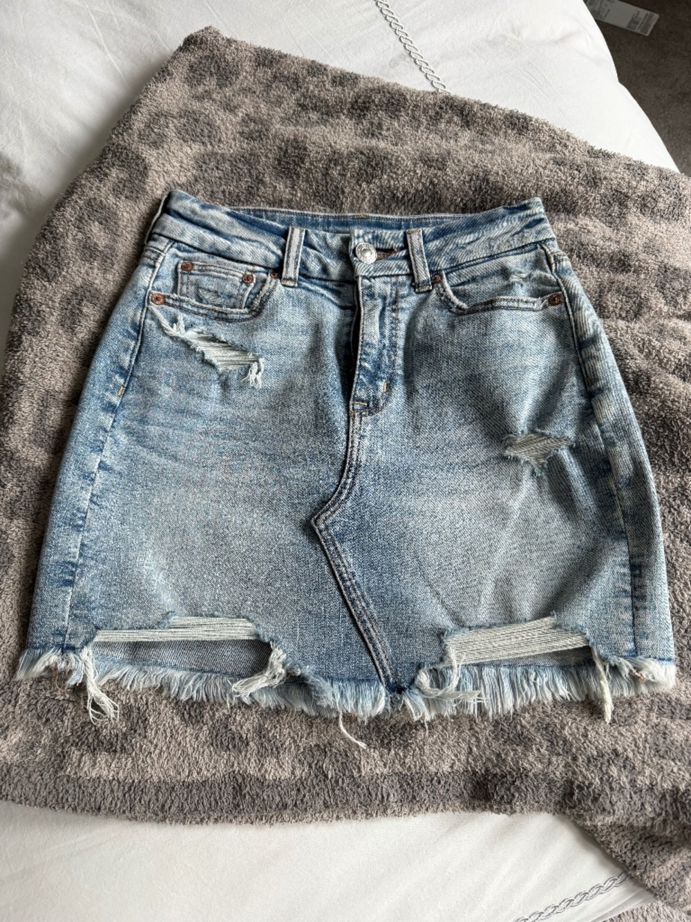 American Eagle stretch denim skirt 0 NWT